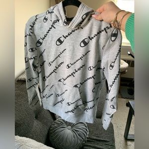 Champion hoodie in grey, youth size L